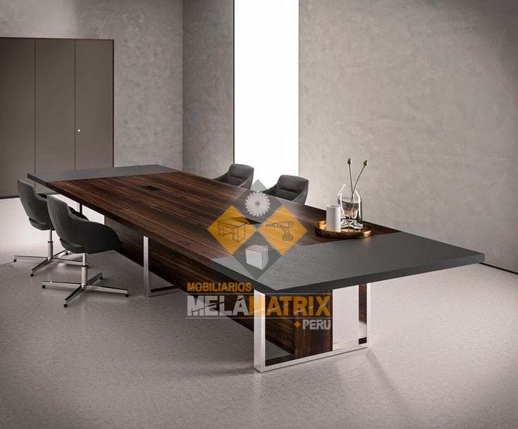 mesa de reunion de metal