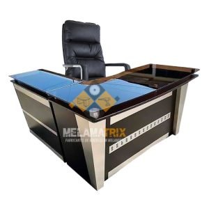 Escritorios con metal y melamina en acero